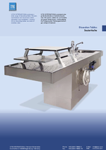 UFSK International:Broschüre mit technischen Daten: Präparierstation, Seziertische - UFSK International
